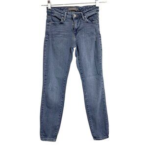 Just USA Womens Skinny Fit Mid-Rise Blue Denim Jeans Sz 25 USA Grunge